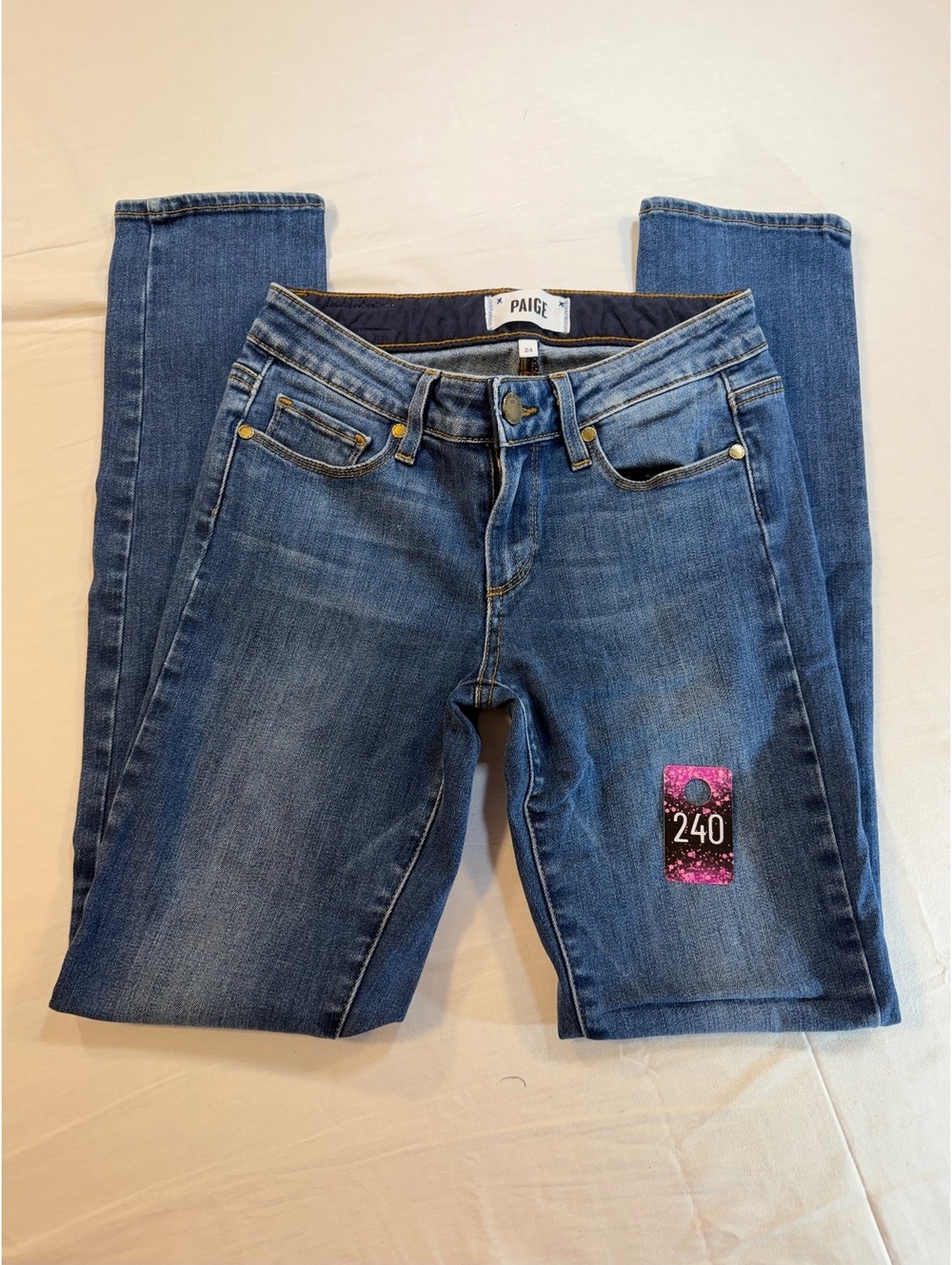 Paige Skyline Ankle Peg Jeans Size 24